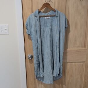 Carly Jean Los Angeles Light Blue Tunic Dress